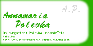 annamaria polevka business card